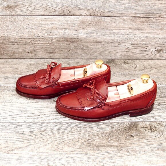 * NIB * $295 Allen Edmonds WOODSTOCK Loafer 7 D Chili * add $15 new Cedar Trees main image 6